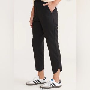 Marine Layer Women’s Allison Crop Pant Black Casual Comfort Trousers Size Medium